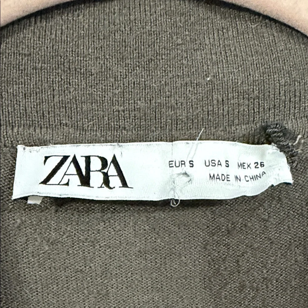 Zara Dark Brown Long Sleeve Dress - Picture 5 of 6